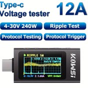 Resim ANJKFLUR KWS-X1 Dijital Voltmetre, 4-30V 0-12A Tip-C Akım Gerilim İzleyici, 240W USB Test Cihazı, Hızlı Şarj Etkinleştirici, HD IPS Ekran, Metal Vücut - Doğru Gerilim Ölçümü İçin Endüstriyel Elektrikli Araç, Gerilim Test Cihazı|Sleek Siyah Kasa|USB Şarj Özellği, Elektrik Devresi İçin Gerilim Test Cihazı 