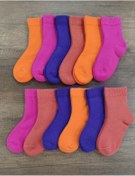 Resim Leement socks Çocuk 12 Çift Kalın Havlu Termal Çorap Burun Dikişsiz Premium Seri 