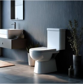 Resim TURAVİT Alize Kanallı Alttan Çıkışlı Klozet Alz6003, Nkp Yavaş Kapak 