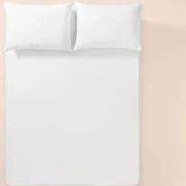 Resim %100 Pamuk Percale Lastikli Çarşaf 160x200 Cm Beyaz - Pure Serisi 