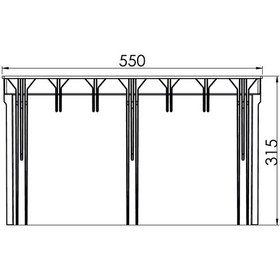 Resim 55X55 Modüler Menhol Yükseltici Gri 