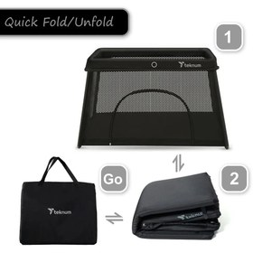 Resim Taşınabilir Hızlı Katlanır Oyun Parkı & Beşik 