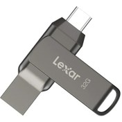 Resim Moveevo Lexar D400 32gb Usb 3.1 Çift Bağlantı Type-c/type-a Metal Flash Bellek - 100mb/s Aktarım Hızı, Mobil Ve Bilgisayar Depolama 
