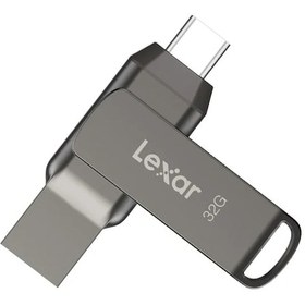 Resim Moveevo Lexar D400 32gb Usb 3.1 Çift Bağlantı Type-c/type-a Metal Flash Bellek - 100mb/s Aktarım Hızı, Mobil Ve Bilgisayar Depolama 