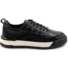 Resim Bambi Siyah Leather Erkek Sneaker E01398300643 Siyah 