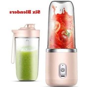 Resim Fastbuy Portatif Otomatik Meyve Suyu Blenderı 400ml, 140w, 6 Yaprak Çelik Bıçaklı, 9 Saniyede Hazır, 12000mah Pil Pembe 
