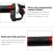 Resim Jokmae Motosiklet İçin 12v Isıtmalı Kırmızı Alüminyum Tutma Kolları - 3 Seviye Sıcaklık Ayarı 