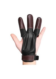 Resim Artfulabode Yay Üç Tekniği Recurve Parmak Okçuluk Koruyucusu Koruma İçin Eldiveni Compound Ef 