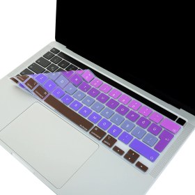 Resim McStorey Macbook Pro Klavye Kılıfı 13inç M1-M2 Türkçe Q Baskı A2338 2289 2251 A2141 ile Uyumlu Ombre 