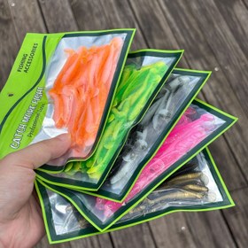 Resim 20'li Paket Gerçekçi Yumuşak Solucan Olta Balığı - Kokulu Silika Jel ve Tuzlu Karides Aromalı, Şekilli Kuyruk & Esnek Baş, Canlı Renkler (Yeşil, Turuncu, Pembe, Beyaz, Siyah, Neon, Gece Parlayan) - Dayanıklılık Tatlısu ve Deniz Suyu için Levrek, Çipura Alabalık İstavrit İncir balığı İçin, Balıkçılık Yemleri,Karides Yemi,Balıkçılık Yemi,Yemler,Kalamar Yemi,Balıkçılık İzleri,Esnek Yem,Tuzlu Su Balıkçılığı Yemleri,Somon Balığı Avcılık Yemleri,Yüzen Yemler 