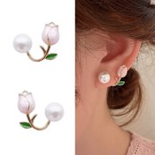 Resim 1 Adet, Pembe Lale Çiçek Küpe, Premium Hafif Lüks Niche Tasarım Küpeler, Zarif Takılar, Kız Arkadaş Hediyeleri, Doğum Günü ve Anneler Günü Hediyesi, Noel ve Cadılar Bayramı İçin İdeal Mücevher 