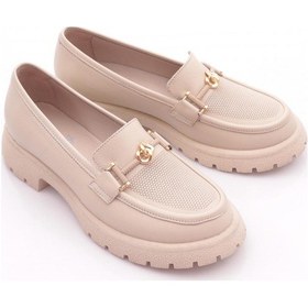Resim Dgn 4269 Kadin Aksesuarli Loafer Ayakkabi Bej 
