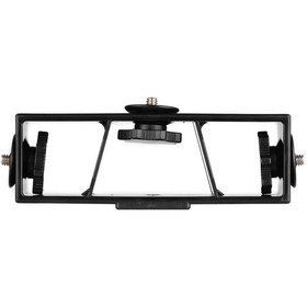 Resim Evrensel Canlı Yayın Braketi Üçlü 1/4 İnç Vida Montaj Adaptörü Akıllı Telefonlar Mini Led Işıklar Mikrofonlar İçin 