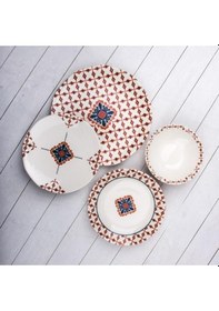 Resim Tulu Organik Db1960 24 Parça Porselen Yemek Takımı Beyaz 