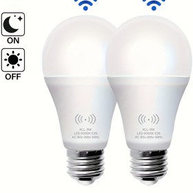 Resim Kaso Hareket Sensörlü Ampuller, 9W 60W'ye Eşdeğer, İç Mekan Otomatik Hareket Aktive, A19,E26, 3000K/6000K Şafakdan Şafağa Güvenlik Ampulleri, Giriş, Veranda, Merdivenler, Koridorlar İçin Uygun, 1 Adet 