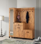 Resim Elmas Portmanto Çift Askılık Ayakkabılık Aynalı 160x36x193 