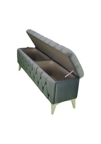 Resim Vavonni Sandıklı Puf Bench Puf 140 CM Krem A+ Kalite 