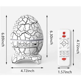 Resim Yumurta Şeklinde Su Dalgalı Bluetooth Speaker Lamba Renkli Şarjlı 