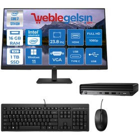 Resim Hp Pro Mini 400 G9 Intel Core I7 13700T 16GB 1TB SSD Intel® UHD Grafik Kartı 770 Windows 11 Home Mini 23.8 inç Masaüstü Bilgisayar 885P8EAMH07 