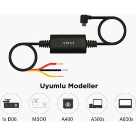 Resim Bra2nd 70MAI UP02 Park Gözetim Modu Kablosu UP02 A800 /A500S / D07/ D08 / D05 Hardware Kit (Yurt Dışından) 