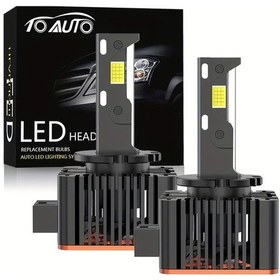 Resim Cloudstore Toauto 2 Adet D1s D1r Led Far Ampulü 40000lm Canbus Tak Çalıştır Csp Çift Reflektor 