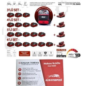 Resim Arm 3 Adet Yedek Akü Batarya Şarj Cihazı 4ah 21v Taşıma Çantası H 