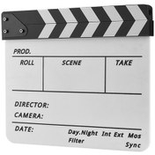 Resim Fortunelane Manyetik Kapanma Akrilik Film Klapbörkü, İngilizce Yazı, Sürekli Temizlenir, Marker Ve Silgi İçerir, Siyah-beyaz Dese 