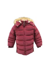 Resim Life For Moda Kız Çocuk İçi Peluş Astarlı Çıkarılabilir Kapüşonlu Su Geçirmez Mont Kaban 3021 Bordo 