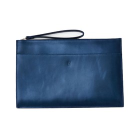 Resim Beverly Unisex İnce Deri Clutch Çanta (Bilek Askılı) - Lacivert 