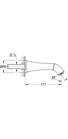 Resim Grohe Grandera Çıkış Ucu - 13341IG0 