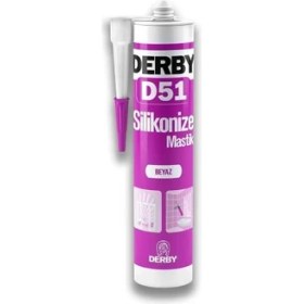 Resim Derby D51 Genel Amaçlı Silikonize Mastik Beyaz - 500G 