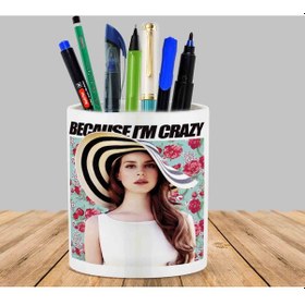 Resim Lana Del Rey Because I'M Crazy Sukulent Saksı Kalemlik 