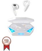 Resim Torima Oyuncu Kulaklığı Kablosuz Kulakiçi Rgb Işıklı Çift Mikrofonlu 3 Modlu Bluetooth 5.2 Tg-g20 Uyumlu 