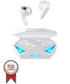 Resim Torima Oyuncu Kulaklığı Kablosuz Kulakiçi Rgb Işıklı Çift Mikrofonlu 3 Modlu Bluetooth 5.2 Tg-g20 Uyumlu 