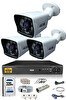 Resim IDS 3 Kameralı 5MP Lensli 1080p Full HD Gece Görüşlü Su Geçirmez Cepten İzle Kamera Seti DS-2021HD-SET3 