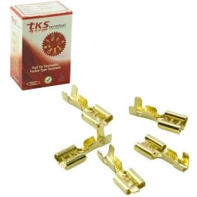 Resim Maasco 300 Adet SF2D (Tks-2d) 6.3mm Tırnaklı Dişi Sarı Terminal 