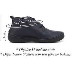 Resim Gönderir Gönderi R Kadın Lacivert Floter Bağcıklı Hakiki Deri Comfort Bot Dkzb02842661 