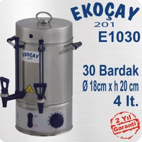 Resim Allians Yüksek Kapasiteli Elektrikli Çay Makinesi, 30 Bardaklı Semaver Tasarımı 