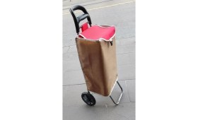 Resim ve Dayanıklı Türk Malı Standart Pazar Arabası Rahat Alışveriş Için Çift Tekerlekli El Arabası 