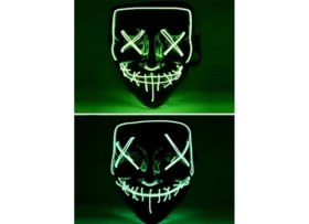Resim LED Işıklı Yeşil Maske 