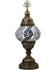 Resim Dekoratif Mozaik Lamba El Yapımı Dekoratif Cam Lamba Desenli Abajur 
