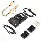 Resim Motosiklet Navigasyon Telefon Tutucu Usb Hızlı Şarj Gidon Bağlama 