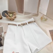 Resim Kadın Retro A-Line Geniş Bacaklı Şort - Pencereli, Makine Yıkanabilir Tüm Mevsimler İçin Rahat, Kemer Gerektirmez, Sevimli Şort, Her Gün Moda, Esnek Olmayan Kumaş 
