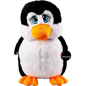 Resim Sevimli Penguen Peluş Oyuncak Uyku Arkadaşı Hediyelik Peluş Büyük Boy 40 Cm Beyaz 
