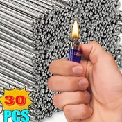 Resim 30 Adet Düşük Sıcaklık Metal Alüminyum Kaynak Çubukları - 0.16 x 32,99 cm Dayanıklı Metal Tamir Malzemeleri, Bakır, Demir ve Paslanmaz Çelik için Hassas Onarımlar İçin İdeal Ev Tamirleri 
