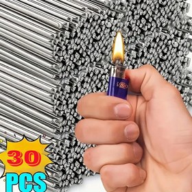 Resim 30 Adet Düşük Sıcaklık Metal Alüminyum Kaynak Çubukları - 0.16 x 32,99 cm Dayanıklı Metal Tamir Malzemeleri, Bakır, Demir ve Paslanmaz Çelik için Hassas Onarımlar İçin İdeal Ev Tamirleri 