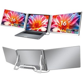 Resim Ultrax 16" İkili Taşınabilir Monitör Çoklu Ekran 1200p Fhd Ips Sabit Notebook Monitör 
