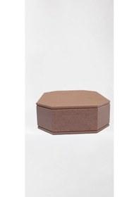 Resim Hobi Dekoratif Takı Kutusu Çokgen Model Klipsli Bölmeli Ham Ahşap Mdf El Yapımı 