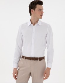 Resim Pierre Cardin Erkek Beyaz Gömlek Desenli 50303375-vr013 Beyaz 
