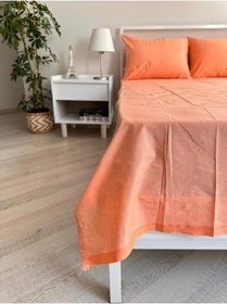 Resim Üntaş Tek Lastiksiz Çarşaf Ve 1 Adet Yastik Kilifi Somon 